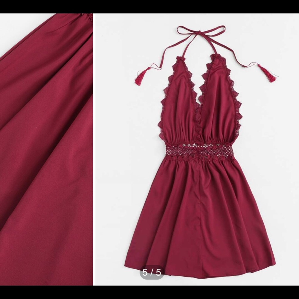 NWOT red lace dress